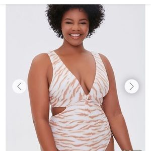Forever 21 Plus Size Tiger Print One piece NWT